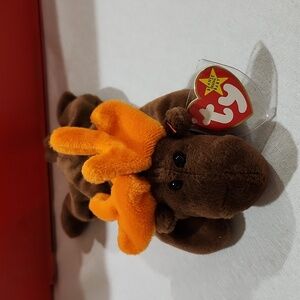 VINTAGE TY 'CHOCOLATE' MOOSE BEANIE BABY